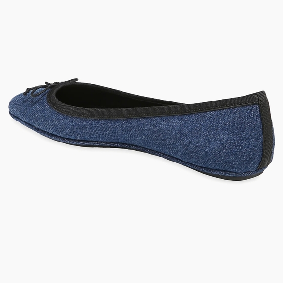 Veronica Beard Blue Denim Bow Flats Size 5 NWT - Picture 4 of 15